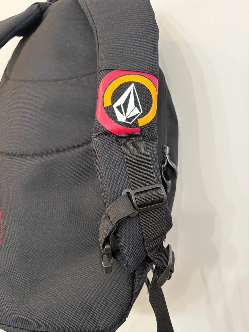 Volcom Skateboarding Backpack Embroidered Volcom Stone Padded Straps Black